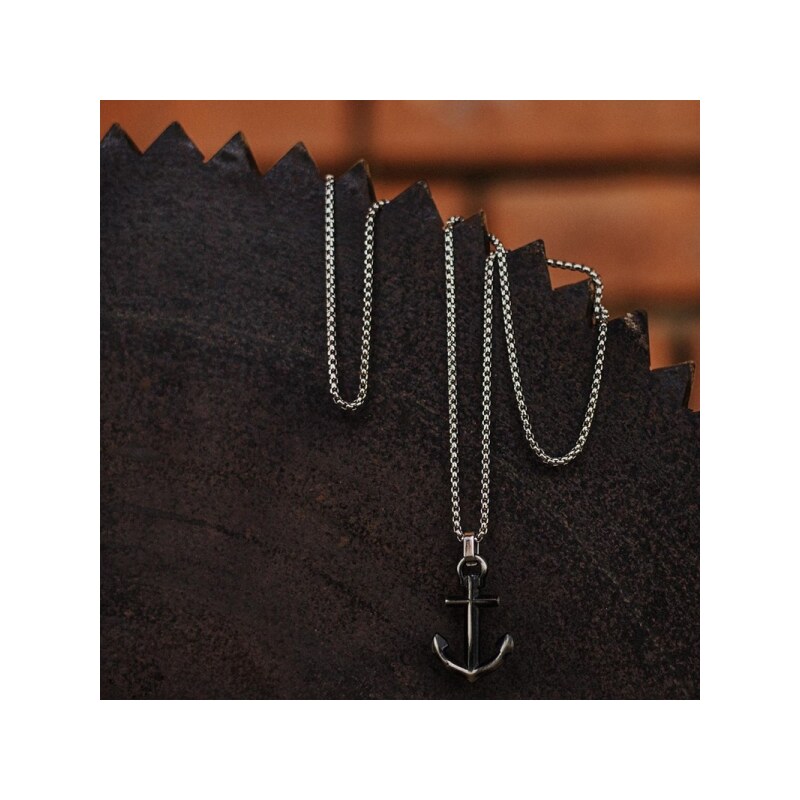 Manoki Pánský ocelový náhrdelník Neptuno - chirurgická ocel, kotva