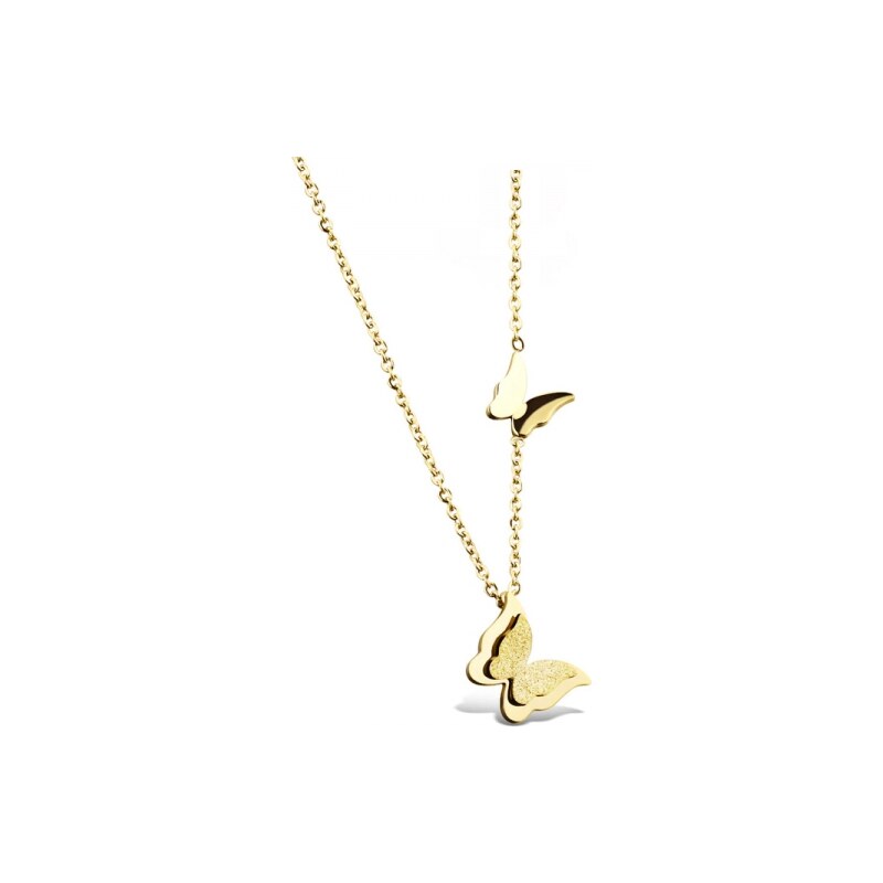 Victoria Filippi Stainless Steel Ocelový náhrdelník Parisi Gold - chirurgická ocel, motýlek