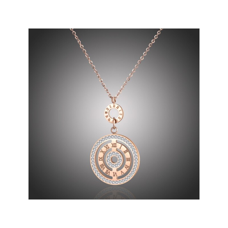 Victoria Filippi Stainless Steel Ocelový náhrdelník se zirkony Maceo Gold - chirurgická ocel