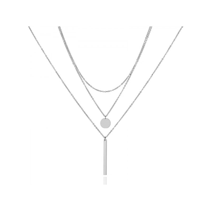 Victoria Filippi Stainless Steel Trojitý ocelový náhrdelník Francisco - chirurgická ocel