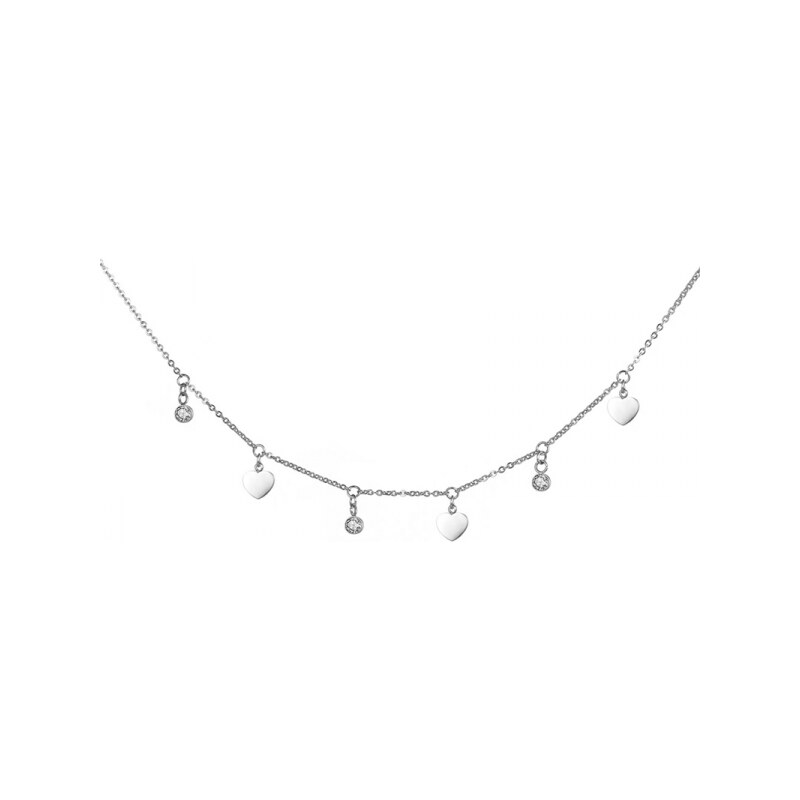 Victoria Filippi Stainless Steel Ocelový náhrdelník se zirkony Murarito - chirurgická ocel, srdíčko