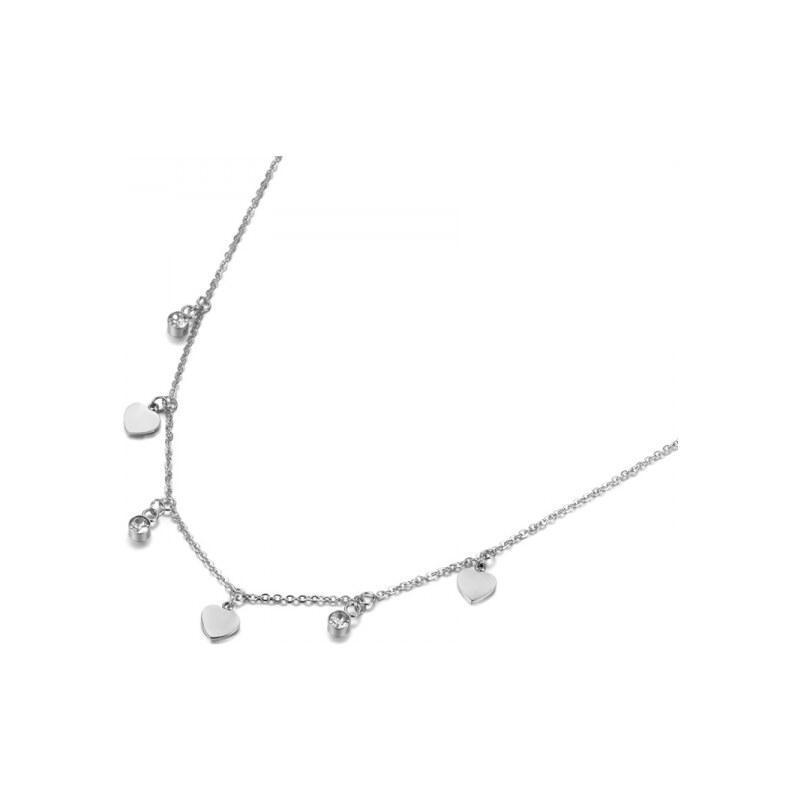 Victoria Filippi Stainless Steel Ocelový náhrdelník se zirkony Murarito - chirurgická ocel, srdíčko