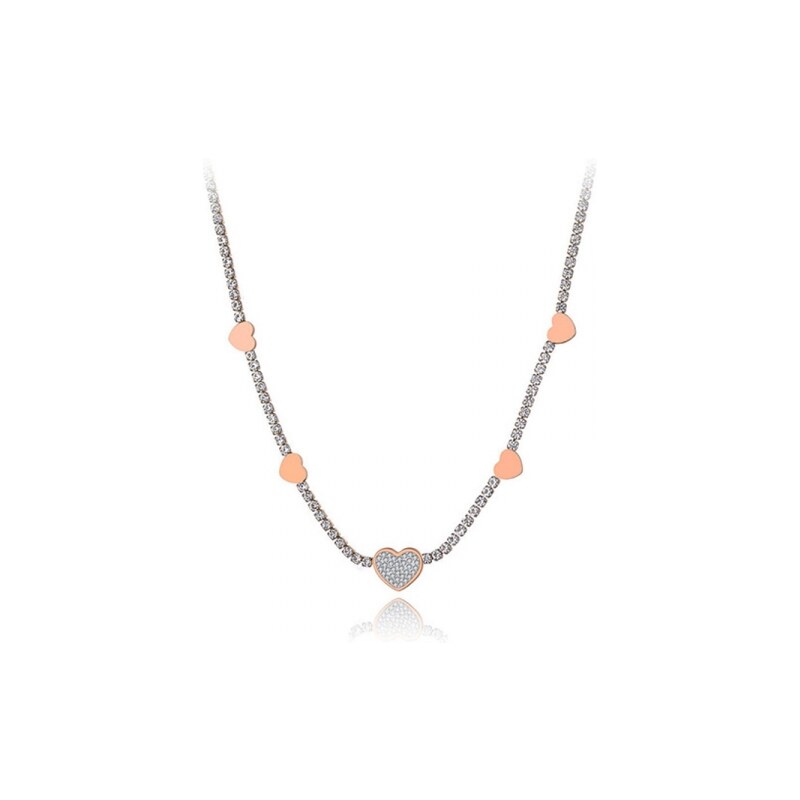 Victoria Filippi Stainless Steel Ocelový choker náhrdelník se zirkony 48584808