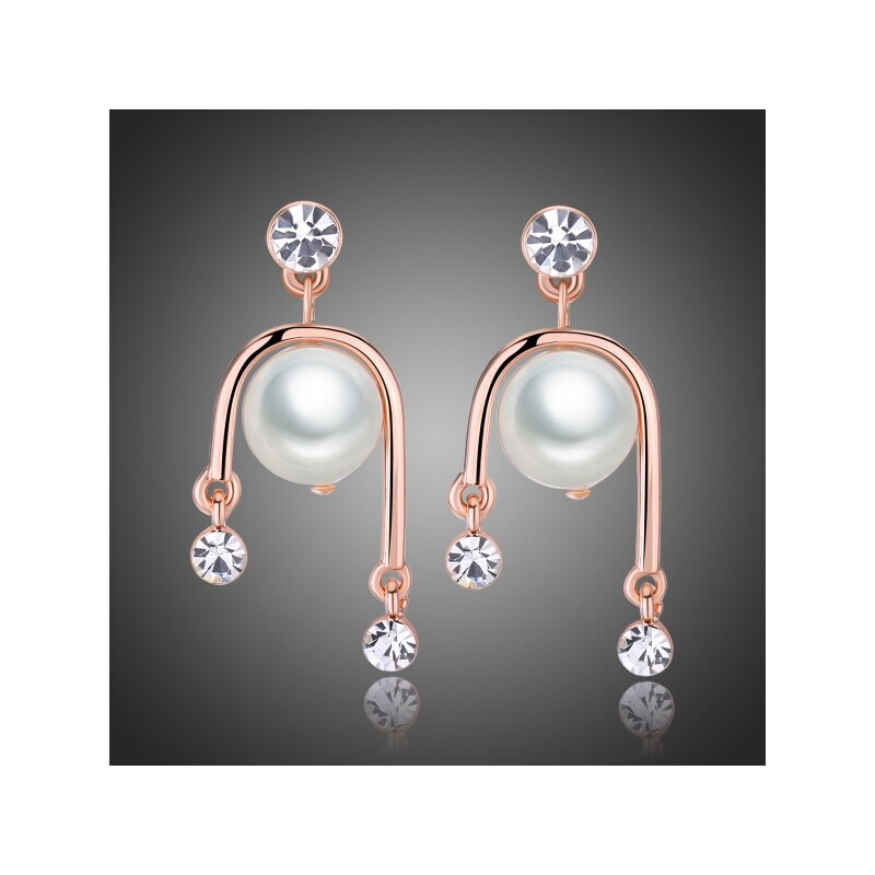 Victoria Filippi Náušnice s perlou a Swarovski krystaly Barbara