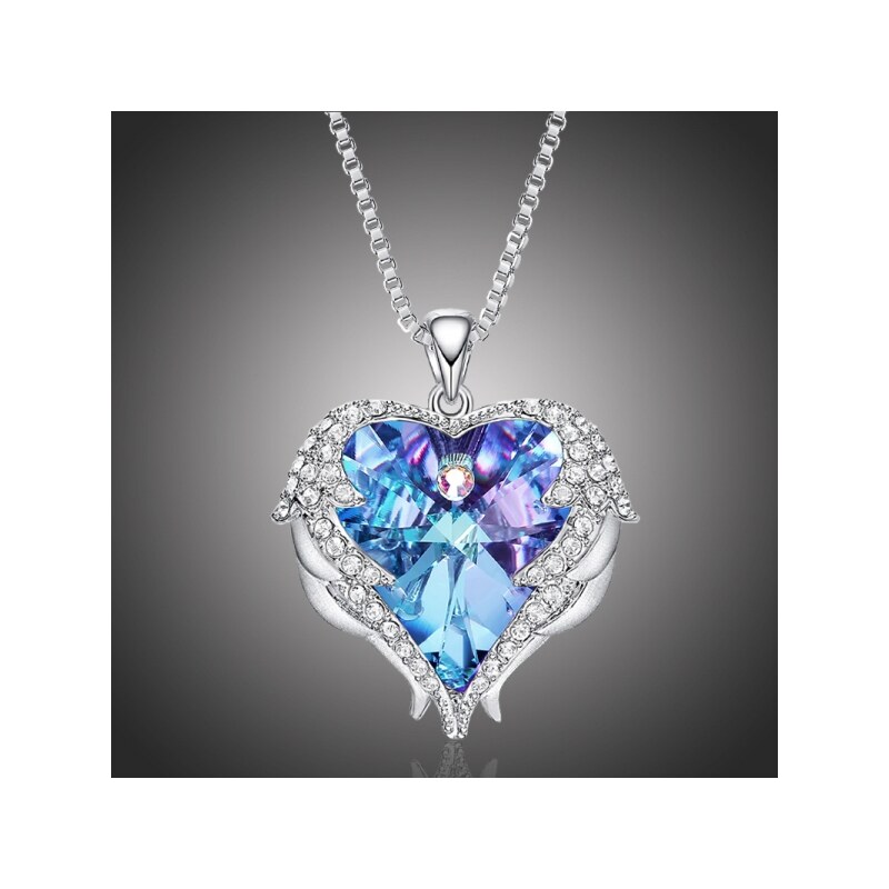 Éternelle Náhrdelník Swarovski Elements Angel Wings Violet - andělská 52783236