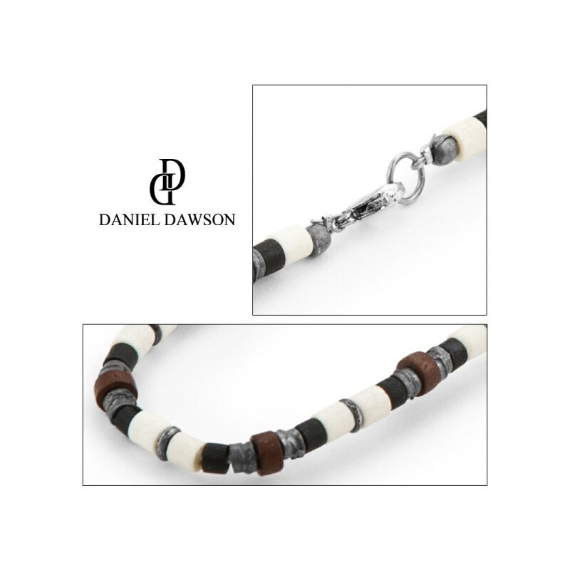 Daniel Dawson Pánský korálkový náhrdelník Sebastien 53 cm