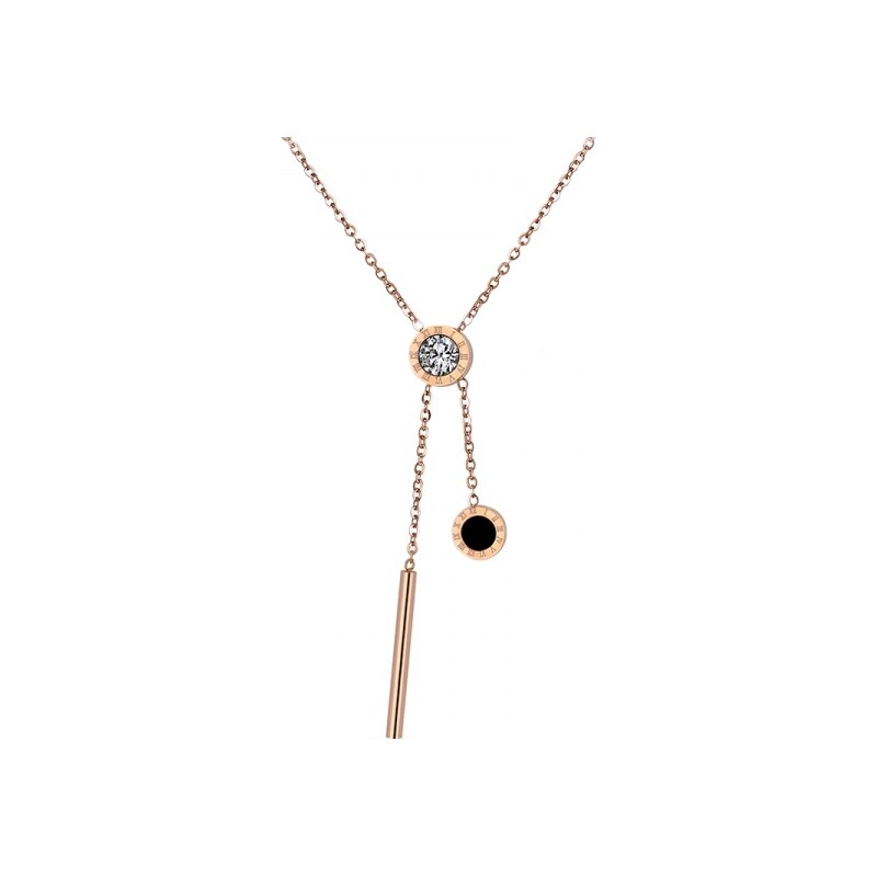 Victoria Filippi Stainless Steel Ocelový náhrdelník se zirkony Stephanie Rose Gold - chirurgická ocel