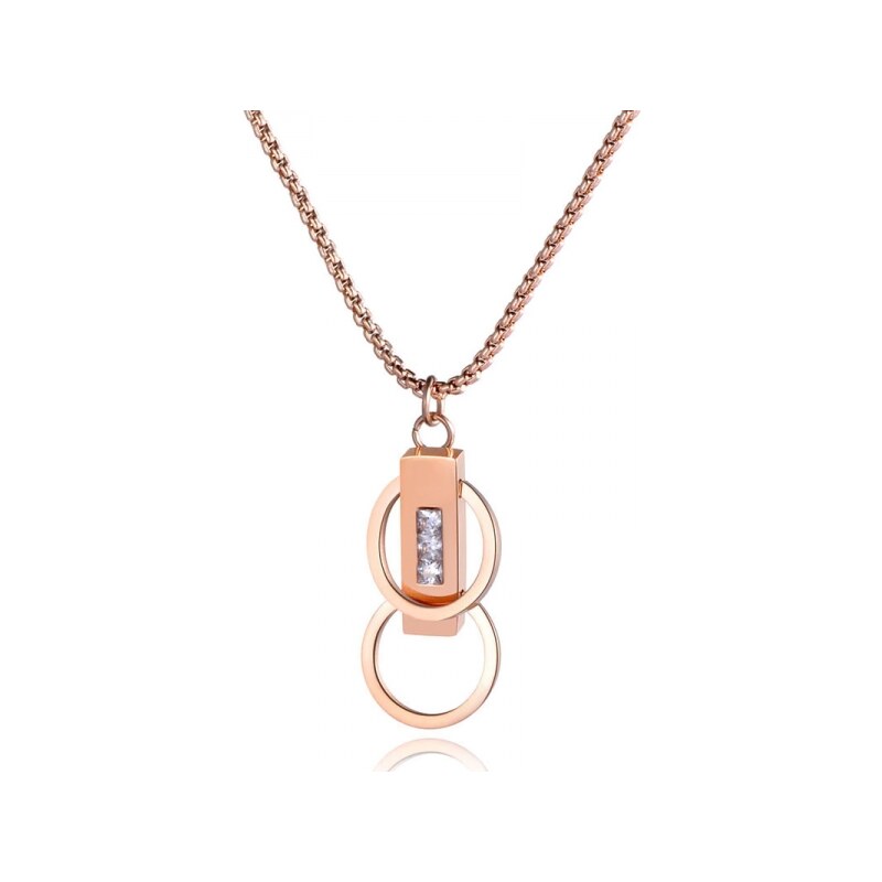 Victoria Filippi Stainless Steel Ocelový náhrdelník se zirkony Juliana Champagne - chirurgická ocel