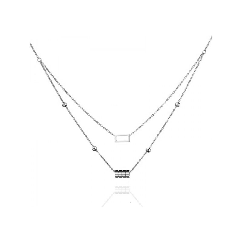 Victoria Filippi Stainless Steel Dvojitý ocelový náhrdelník Alain - chirurgická ocel