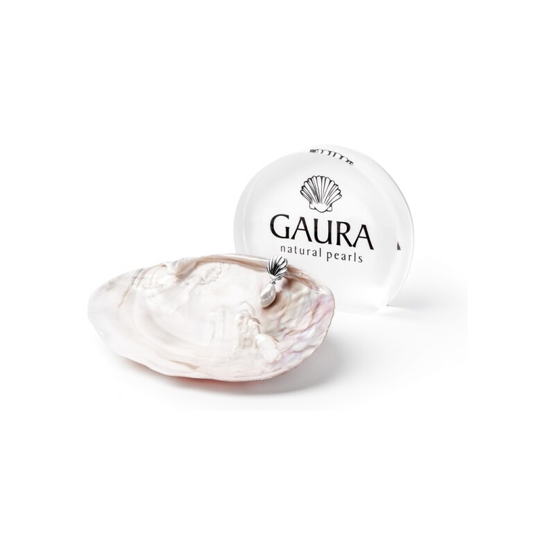 Gaura Pearls Náramek Sola - přírodní kůže, chirurgická ocel, řiční perla
