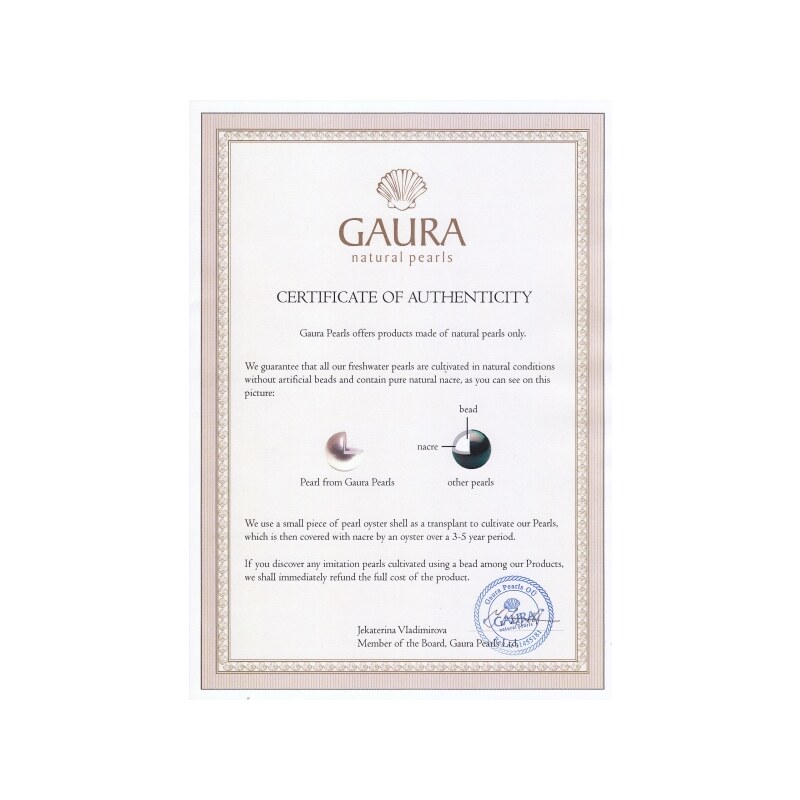 Gaura Pearls Náušnice s růžovou 9.5-10 mm říční perlou Orlanda I, stříbro 925/1000