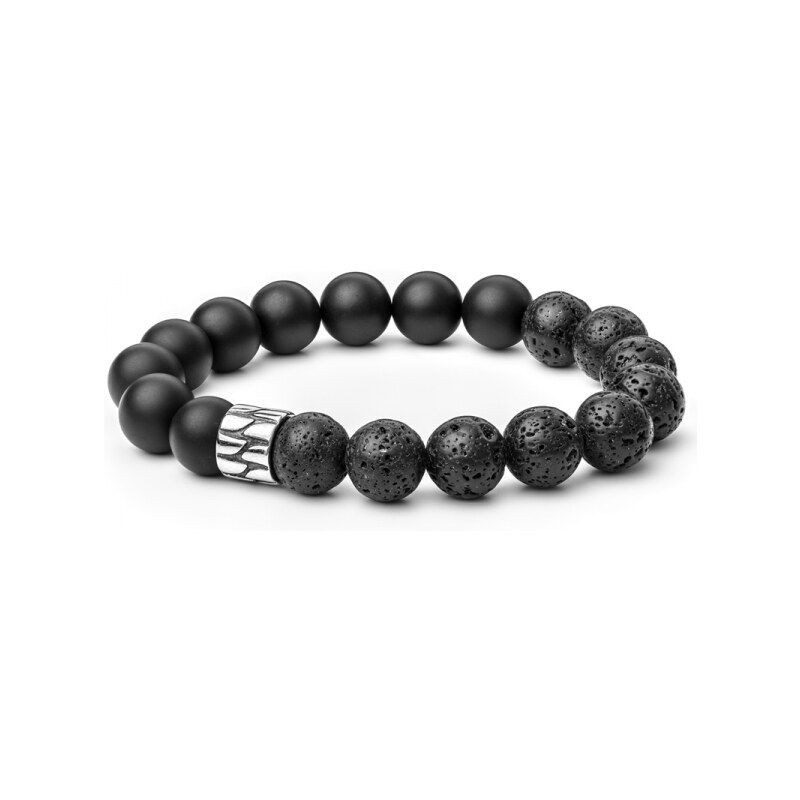 Gaura Pearls Náramek Maura - Lávový Kámen, Onyx