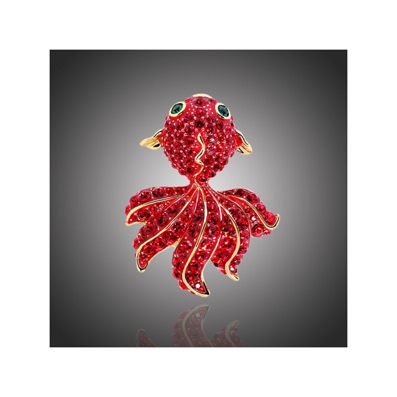 Éternelle Brož Swarovski Elements Goldfish - malá rybka 53954876
