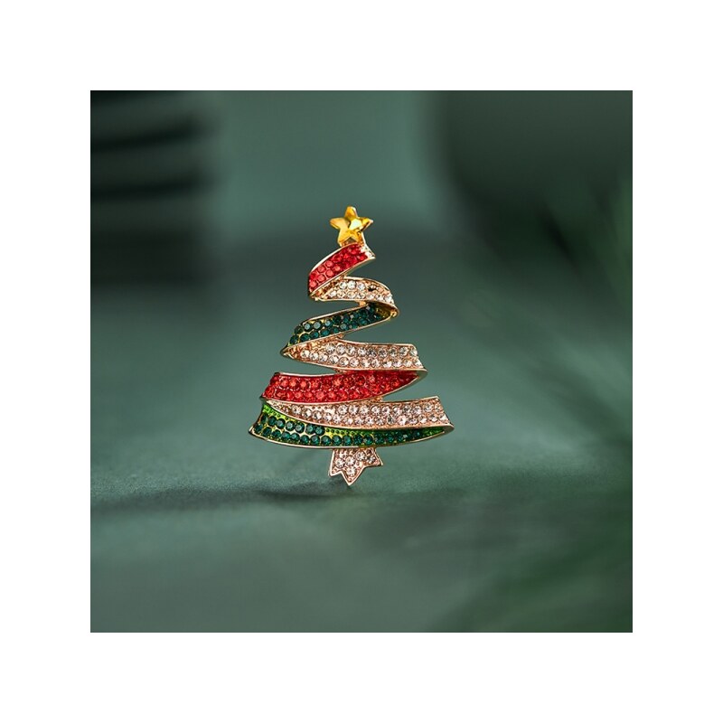 Éternelle Vánoční brož Swarovski Elements Arnoita - vánoční stromeček 98489843