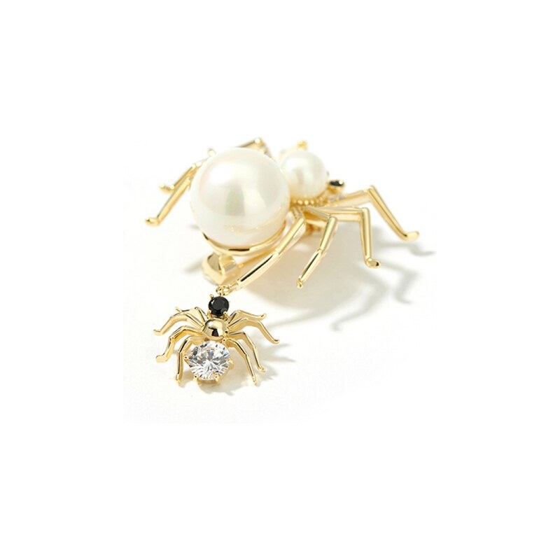 Éternelle Brož s perlou Emma - pavouček pro štěstí