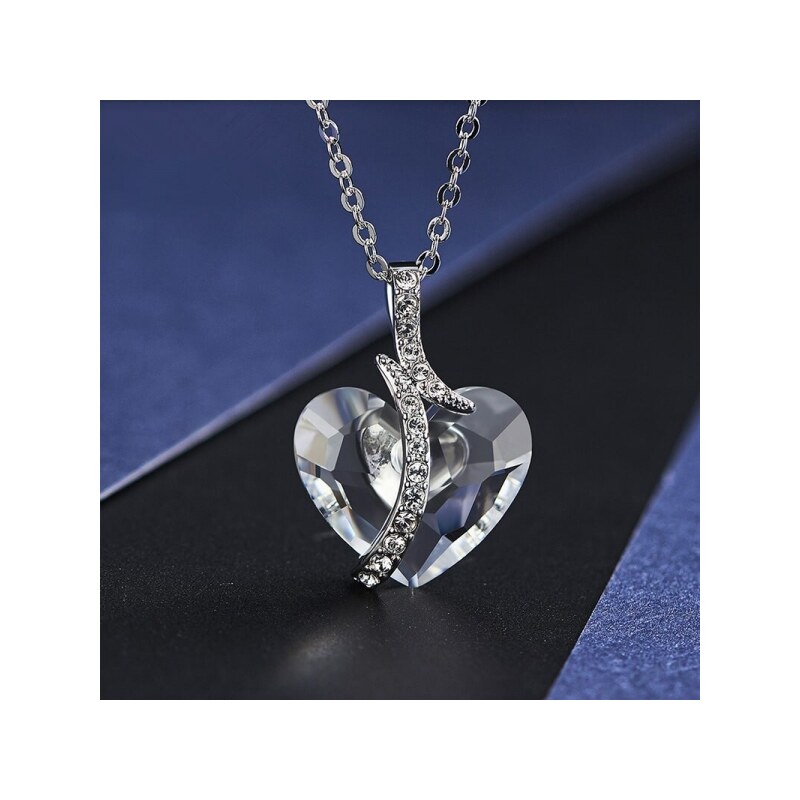 Éternelle Exkluzivní náhrdelník Swarovski Elements Emily - srdce