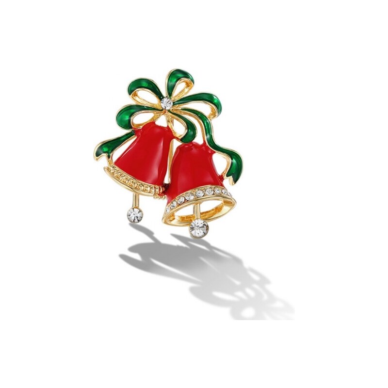 Éternelle Vánoční brož se zirkony Campana de Navidad - vánoční zvonek 55682028