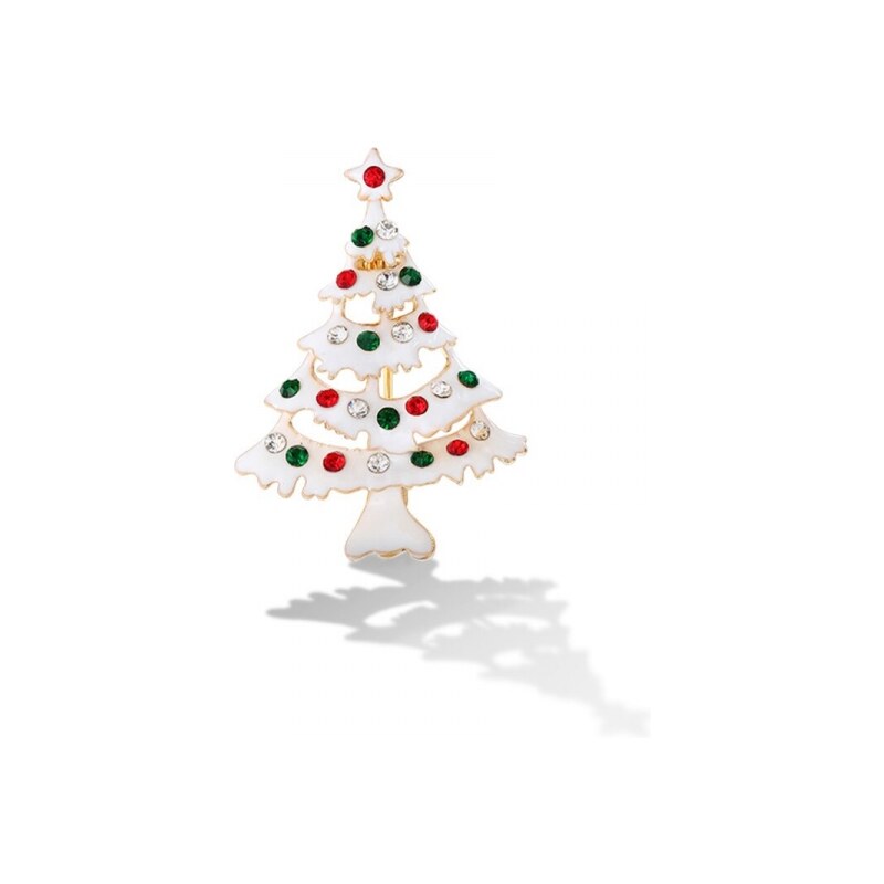 Éternelle Vánoční brož se zirkony Christmas Tree 1 - vánoční stromeček 55682030