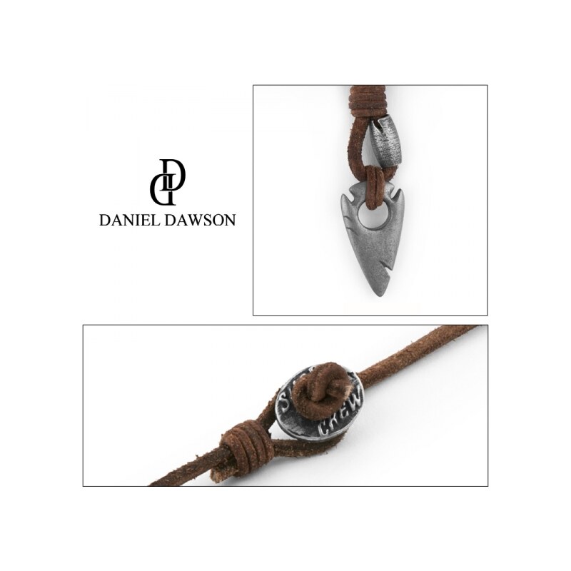 Daniel Dawson Pánský kožený náhrdelník Mateo - žraločí tesák