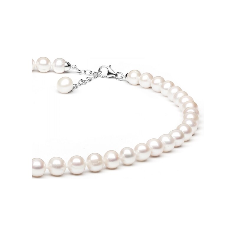 Gaura Pearls Perlový náhrdelník Charlie - sladkovodní perla, stříbro 925/1000