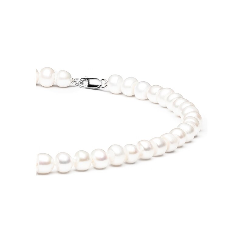 Gaura Pearls Perlový náhrdelník Scutesa - sladkovodní perla, stříbro 925/1000