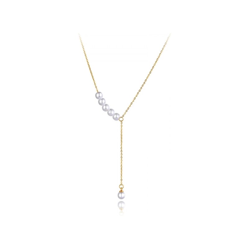 Victoria Filippi Stainless Steel Ocelový náhrdelník Raina - chirurgická ocel, perla