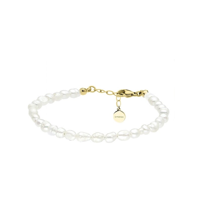 Manoki Perlový náramek Emilie Gold - řiční perla, chirurgická ocel 64307311