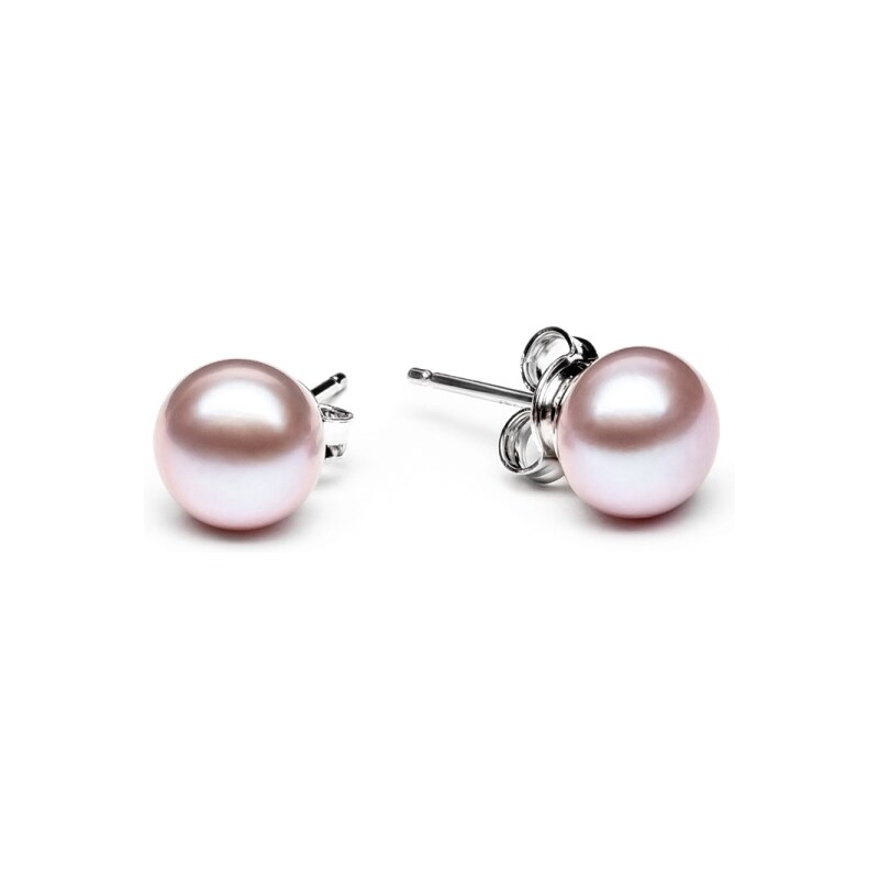 Gaura Pearls Náušnice s levandulovou 7,5-8 mm perlou Hayley III, 65210427