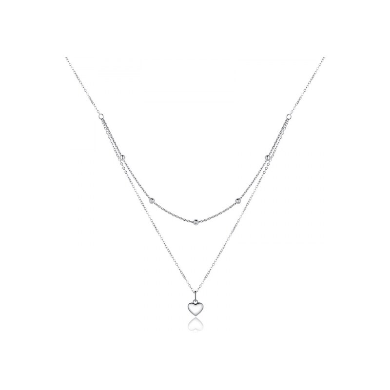 GRACE Silver Jewellery Dvojitý stříbrný náhrdelník Isabelle - stříbro 65694251