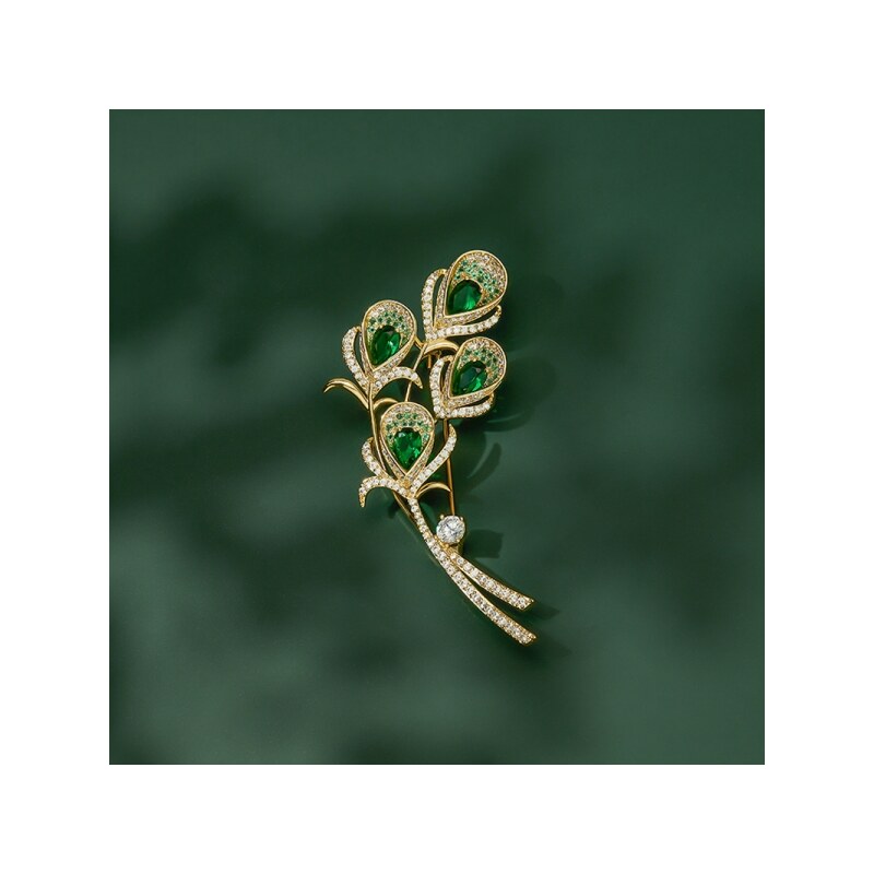 Éternelle Luxusní brož Swarovski Elements Celine - květina