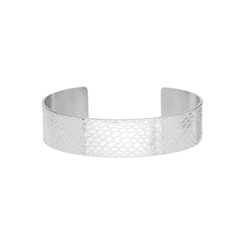 Manoki Pevný bangles náramek Regina - chirurgická ocel, hadí vzor 65937530