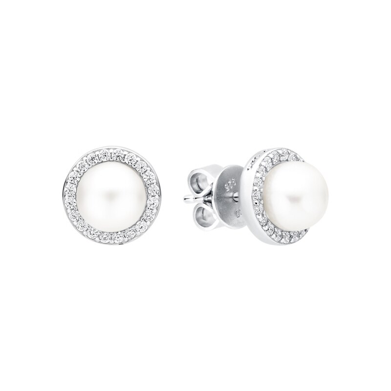 Gaura Pearls Stříbrné náušnice s bílou 6-6.5 mm perlou Armonda, 66093686