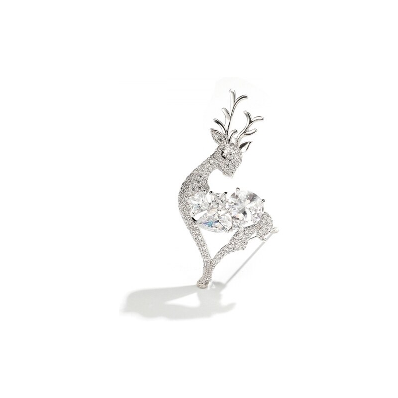 Éternelle Vánoční brož Swarovski Elements Rudolf 6 - vánoční sob