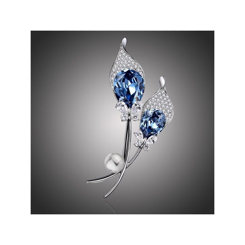 Éternelle Brož Swarovski Elements Lanza - květina 66853893