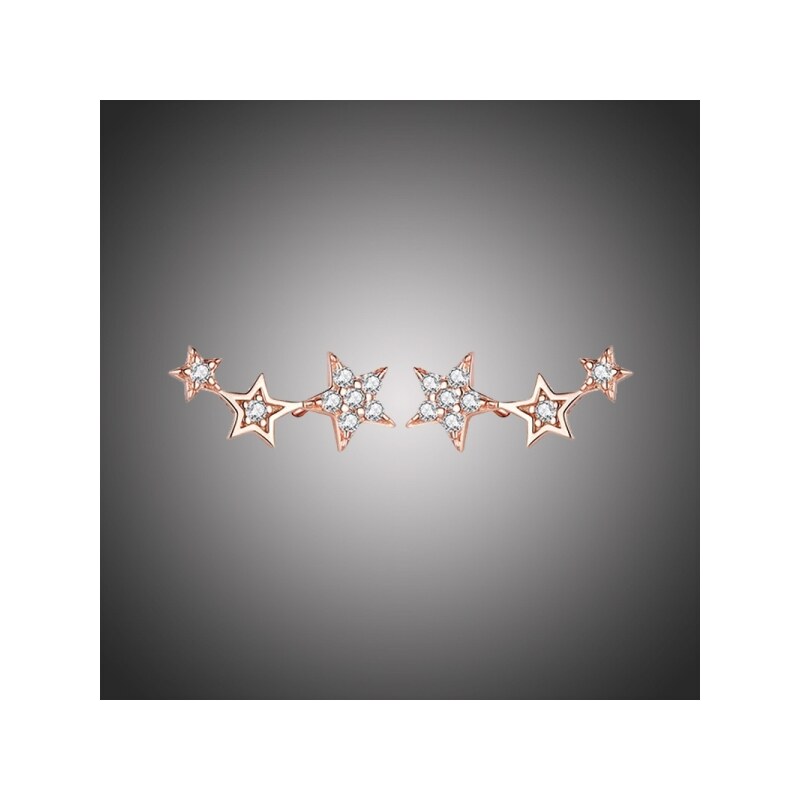 GRACE Silver Jewellery Stříbrné náušnice se zirkony Alesa Gold, 66925943