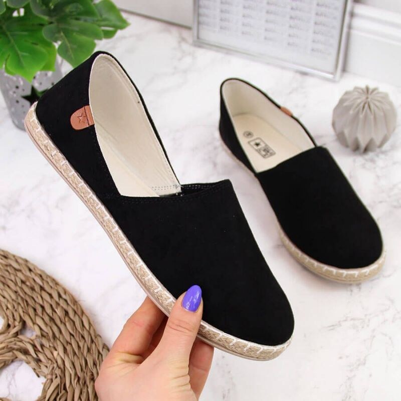 Inny Slip-on espadrilky s výřezy NEWS W EVE270A černá