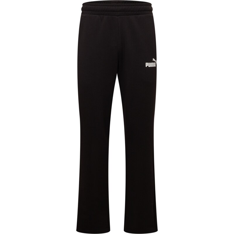 PUMA Sportovní kalhoty Essentials černá / bílá