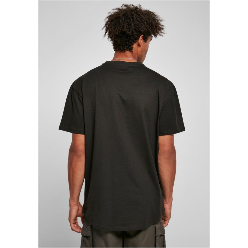 URBAN CLASSICS Recycled Curved Shoulder Tee - black