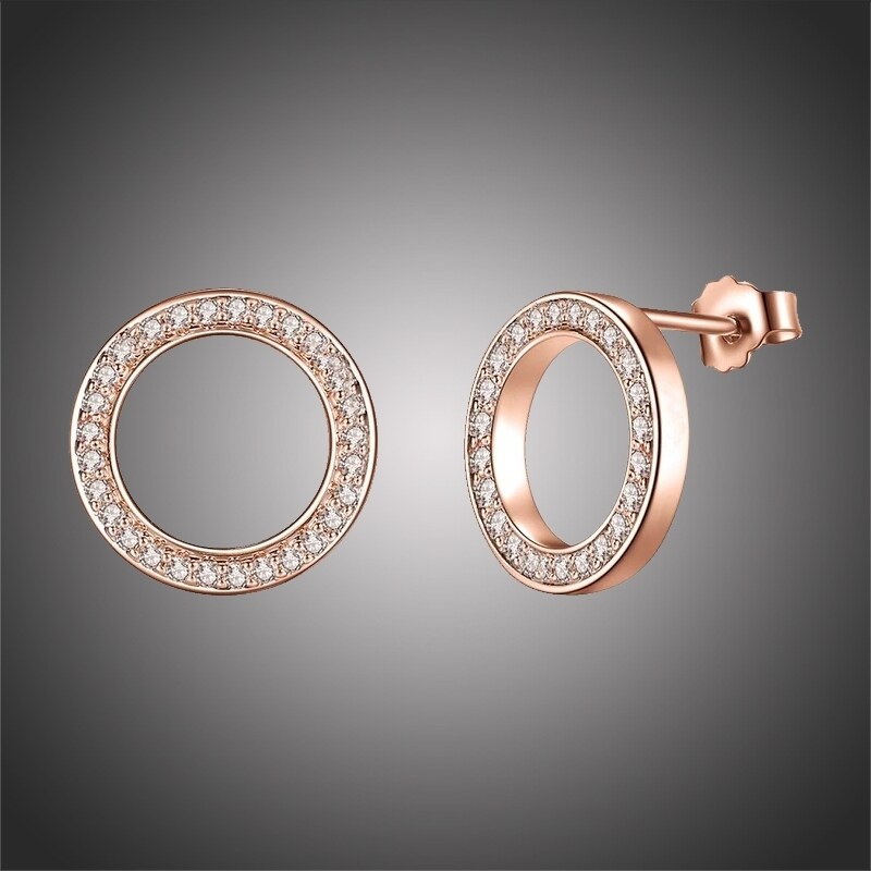 GRACE Silver Jewellery Stříbrné náušnice se zirkony Lydia Gold, 64749503