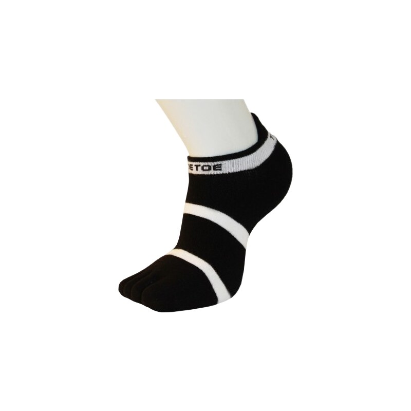 LINER TRAINER kotníkové prstové ponožky ToeToe černá / bílá M