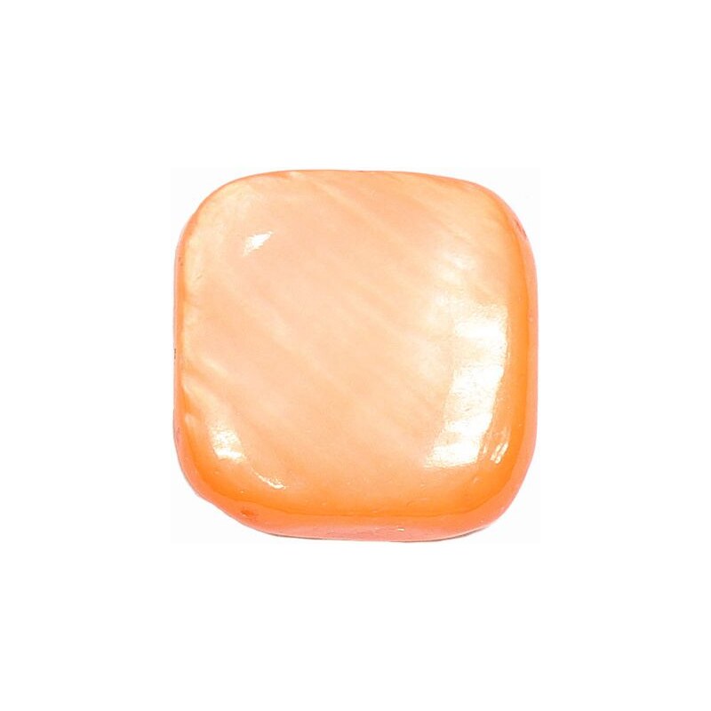 EU Korálek perleť čtvereček 8mm oranžová