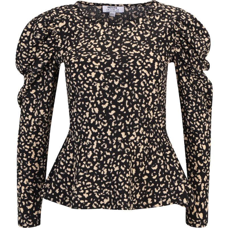 Dorothy Perkins Petite Tričko světle béžová / černá