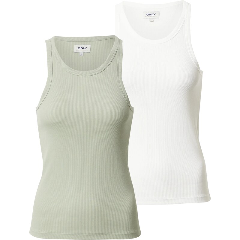 ONLY Top Lindsay pastelově zelená / bílá 68469992
