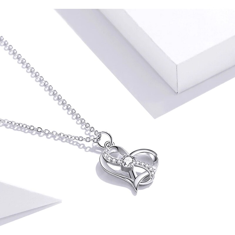 GRACE Silver Jewellery Stříbrný náhrdelník Nekonečná láska - stříbro 925/1000