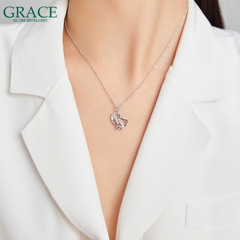 GRACE Silver Jewellery Stříbrný náhrdelník Nekonečná láska - stříbro 925/1000