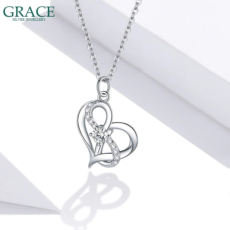 GRACE Silver Jewellery Stříbrný náhrdelník Nekonečná láska - stříbro 925/1000