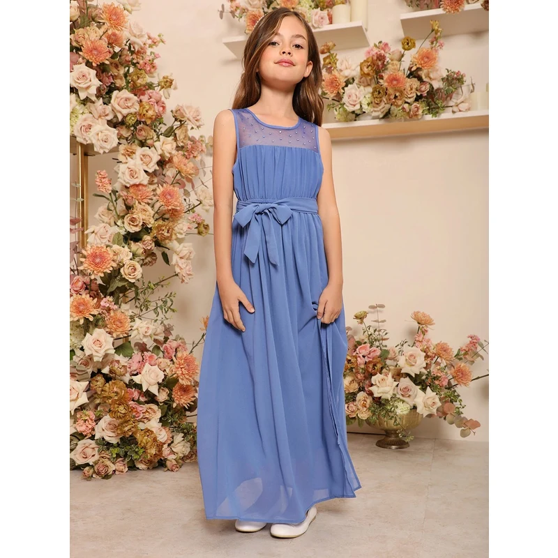 Dívčí šaty na svatbu Toddler blue dress - GLAMI.cz