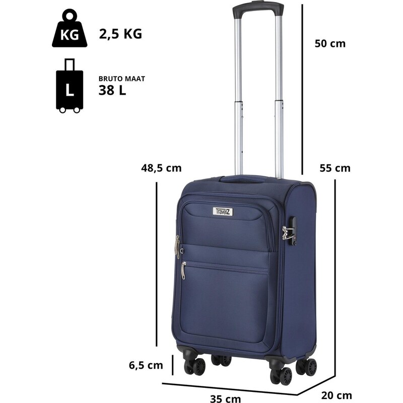 TRAVEL Z Příruční kufr 55cm Softspinner Blue