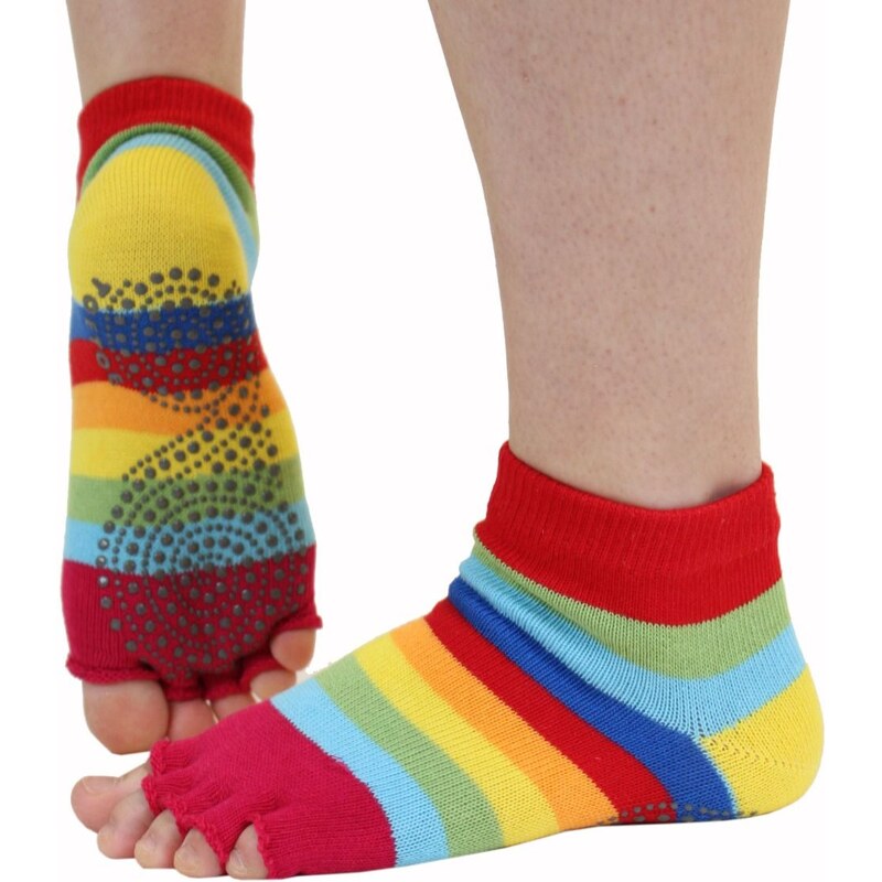 JOGA NO FINGER trainer bezprstové ponožky ToeToe rainbow M