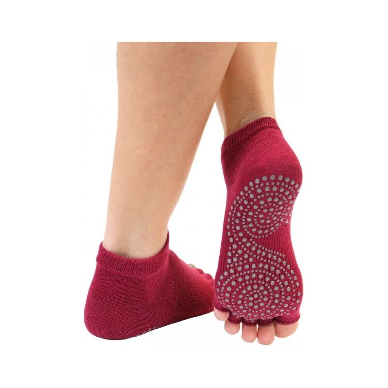 JOGA NO FINGER trainer bezprstové ponožky ToeToe červená M